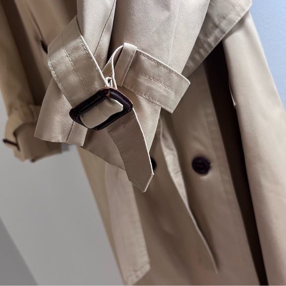 Etienne Aigner Vintage Womens Trench Coat Rain Jacket Double Breasted Belted 16 - Picture 6 of 16